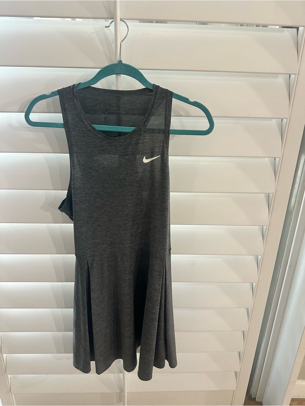 Nike Heather Gray Dri-FIT Athletic Tank Tennis Dress